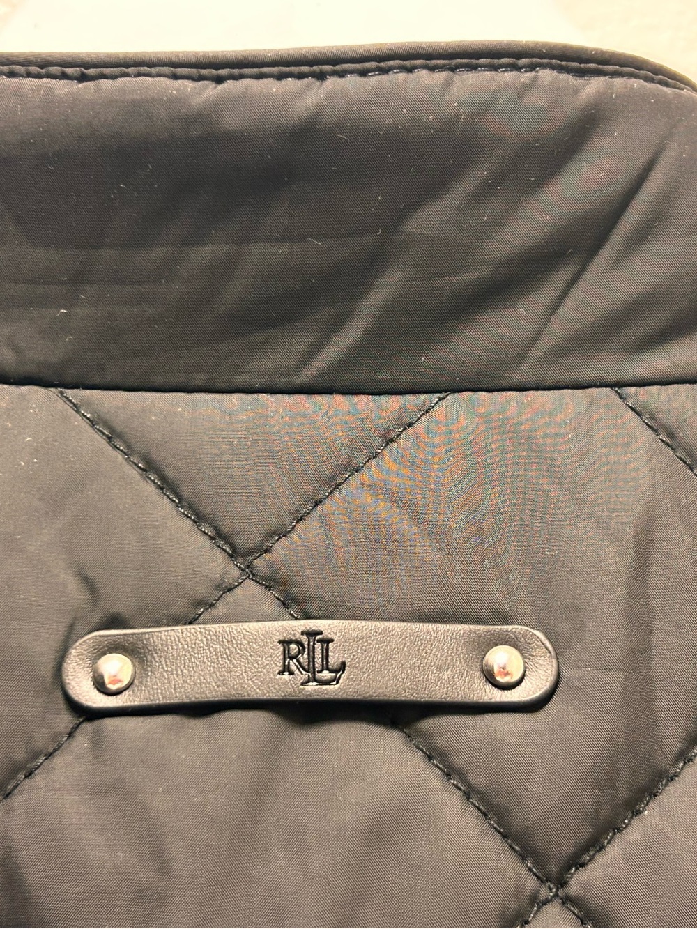 Ralph Lauren Black Quilted Sleeveless Vest with Crest - Picture 8 of 8